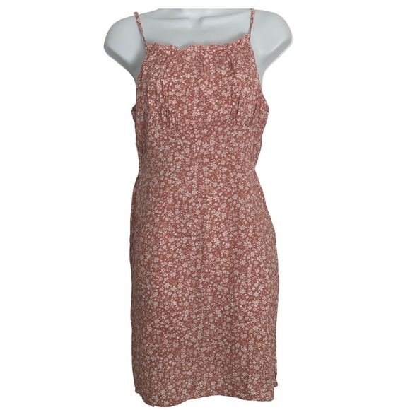 Unbranded Dresses & Skirts - Floral Babydoll Boho Beach Mini Spaghetti Strap Dress Rose Pink Med